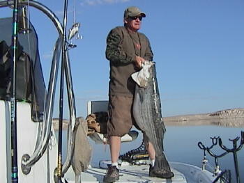 Guide, Billy Jack with the 43.4# Striped Bass
