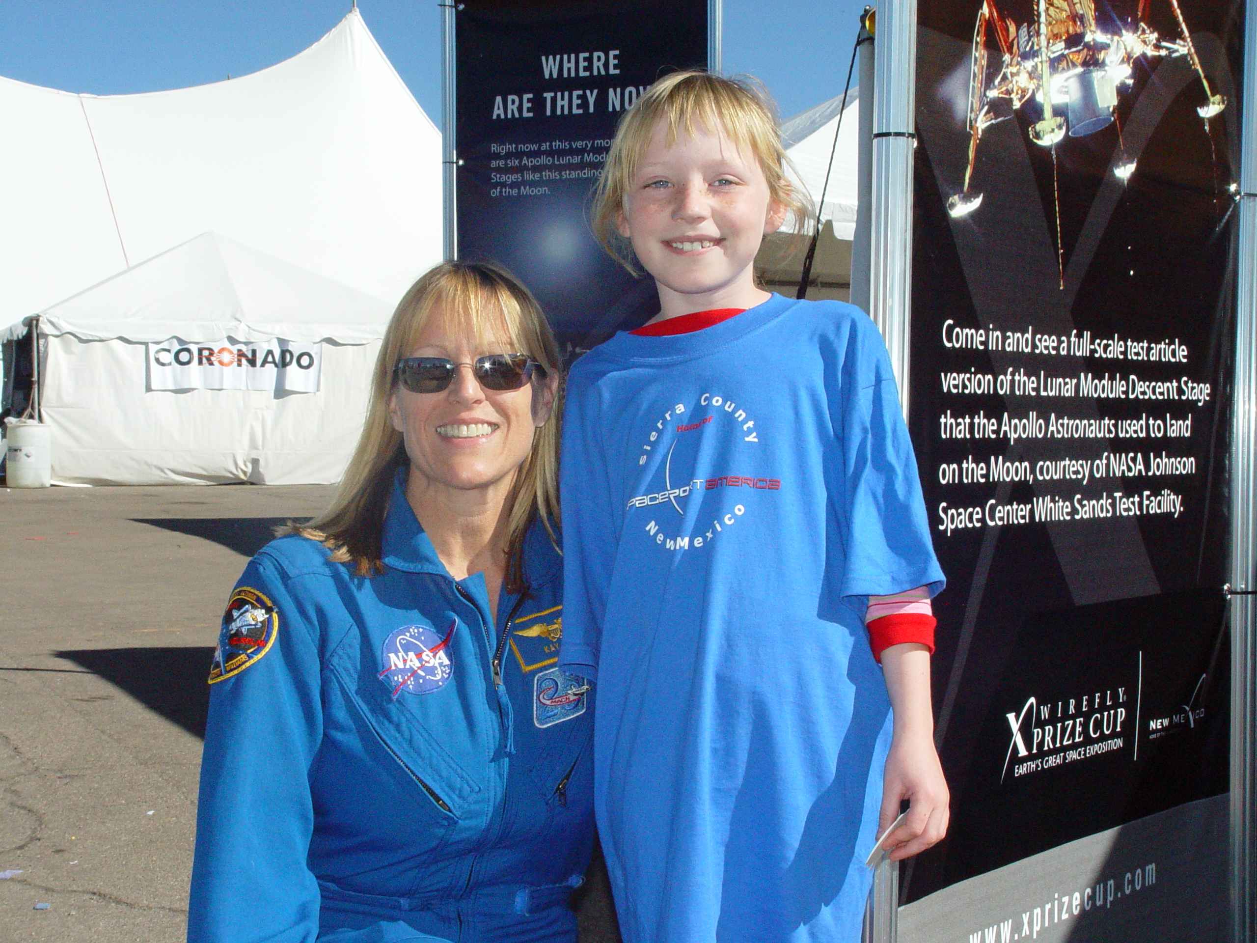 Jr Guide, Gidget Moon Miller with Astronaut, Kathryn Hire